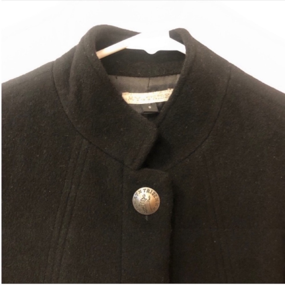 My Tribe Black Wool Cashmere Jacket Victorian Military Goth Fall Winter Small - Picture 3 of 12